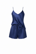Silk pajama  - V-neck camisole and matching shorts.