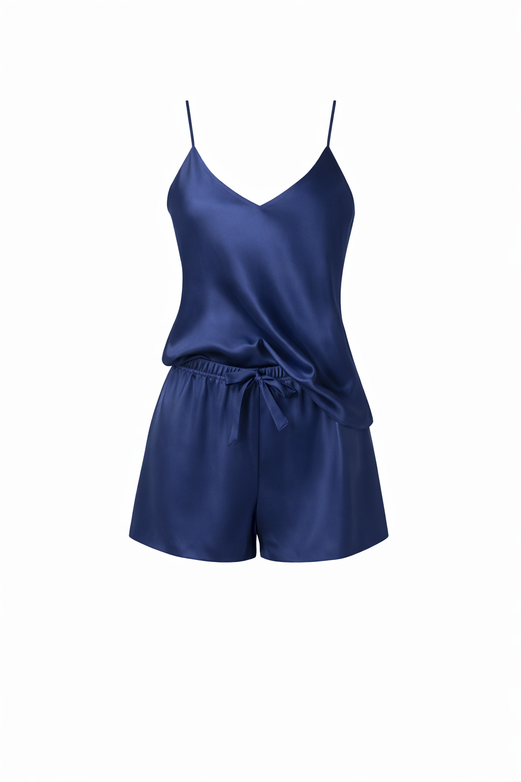 Silk pajama  - V-neck camisole and matching shorts.
