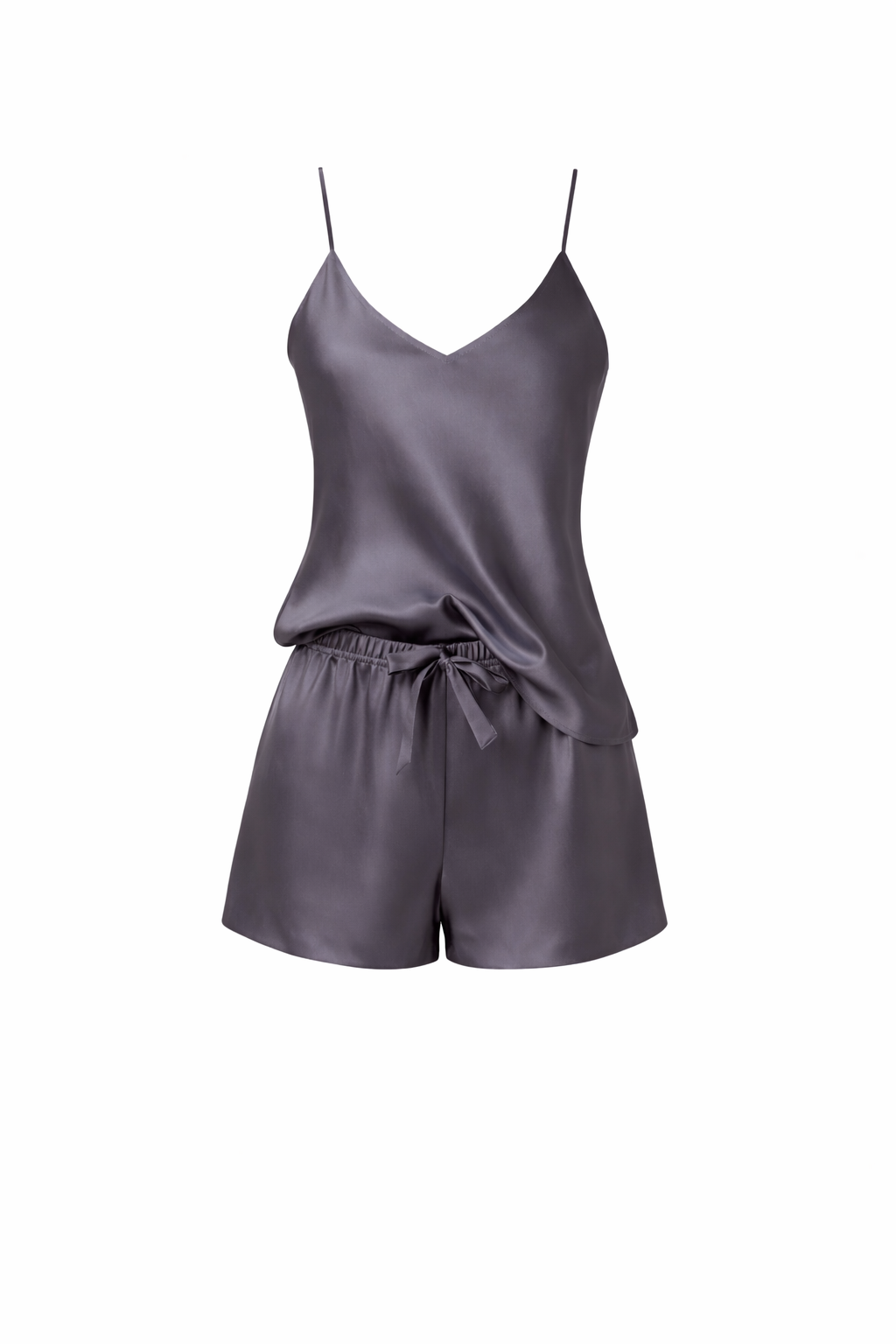 Silk pajama  - V-neck camisole and matching shorts.