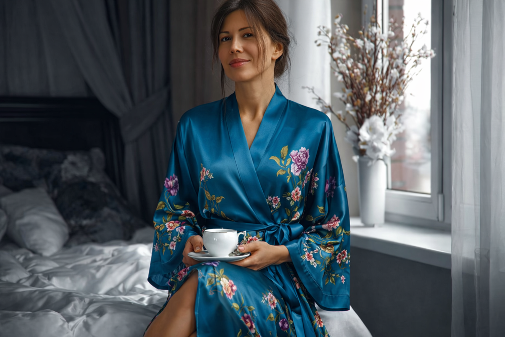 Luxury Silk Kimono Robe